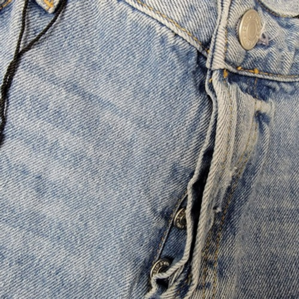 Zara Jeans Womens 32 Blue Denim Button Fly Light Wash Distressed Pockets Hi Rise - Picture 6 of 12